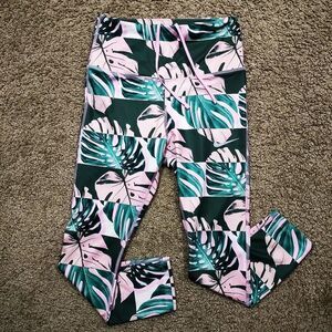 Nike Dri-Fit Botanical Print Athletic Crop Leggings -I